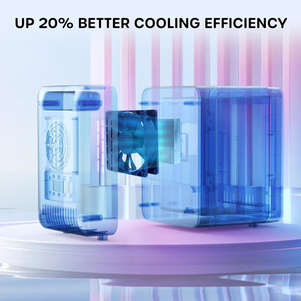 Mini Skincare Fridge with LED Mirror, 4L/6Can Skin Care Fridge for Makeup Cosmetic Beauty, Small Refrigerator for Bedroom Office Dorm Car, Cooler & Warmer, White